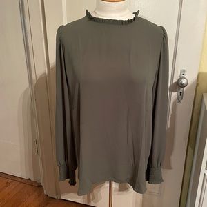 NWT.  Loft.  Olive green blouse.
